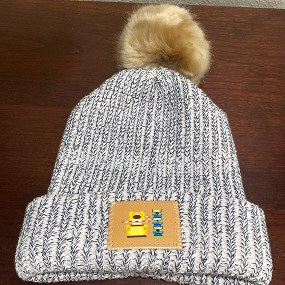 Disney Knit Adult Beanie, with Doug and Space  Aliens Leather Aplica on Front - Picture 1 of 7